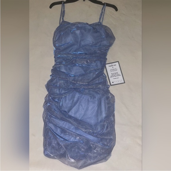 B.Darlin size 15/16 mini blue dress New with tag - Picture 1 of 7